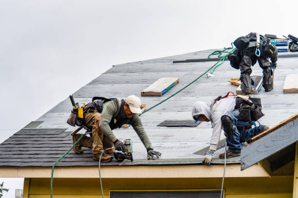 Professional Roof Installation technician working in Ellsworth, ME